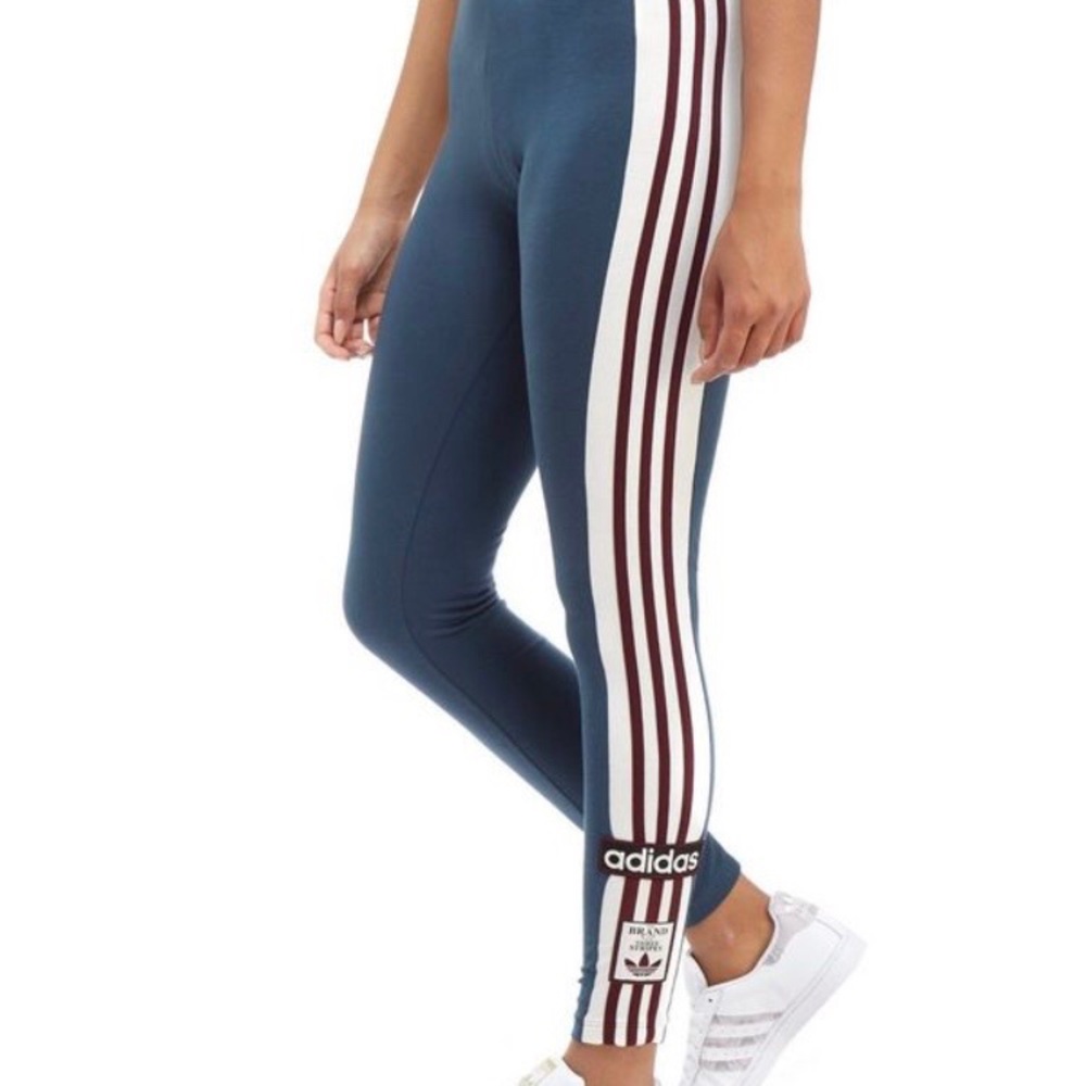 ADIDAS Originals Adibreak 3 stripe retro tights leggings size XS - Picture 8 of 13